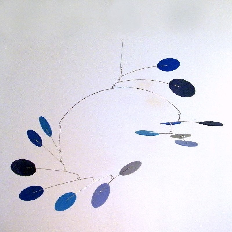 Modern Art Mobile - The Nova, in Blue Heaven