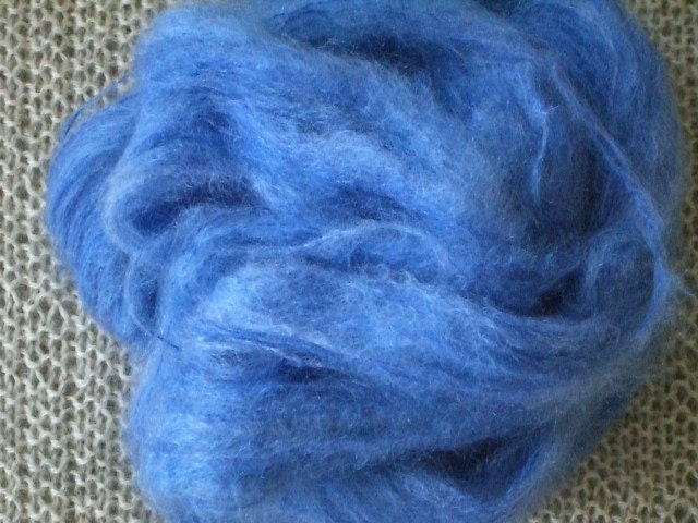 Brushed mohair yarn, periwinkle