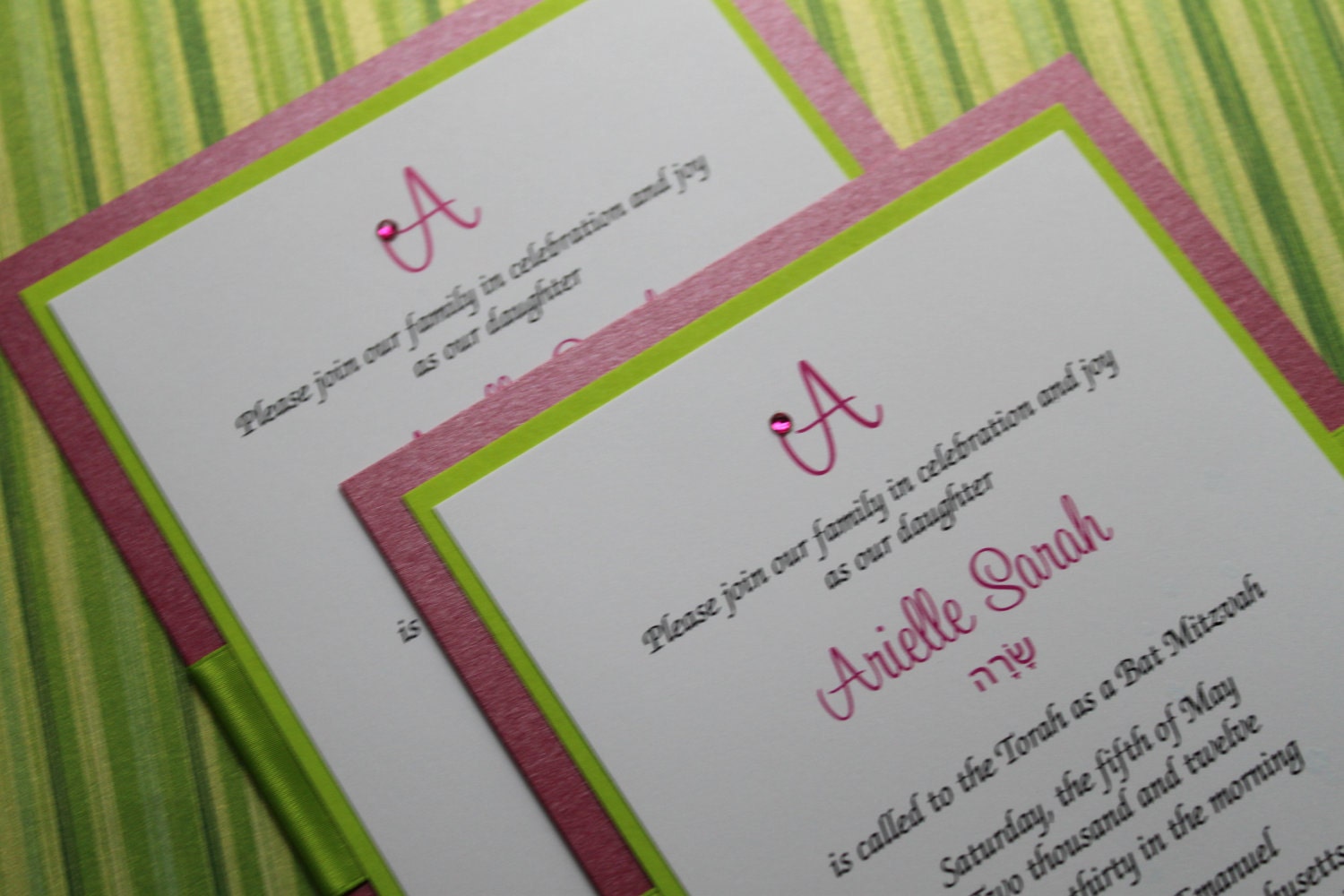 Bat or Bar Mitzvah Invitation - You Choose Colors, Customizable, Budget Friendly