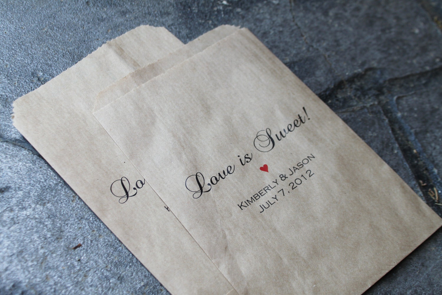 Personalized Kraft Favor or Gift Bags for Candy Bar, Outdoorsy Wedding, Affordable - Set of 150