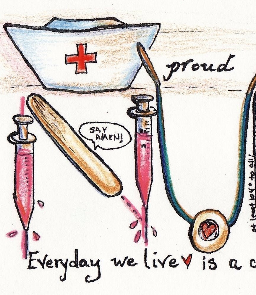 proud nurse health care provider RN LPN NP 11 x8.5 Print