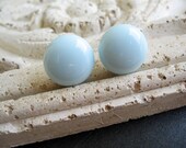 Light Blue Circle Earrings