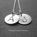 Hand Stamped Jewelry Grande Double Initial Sterling Silver Necklace