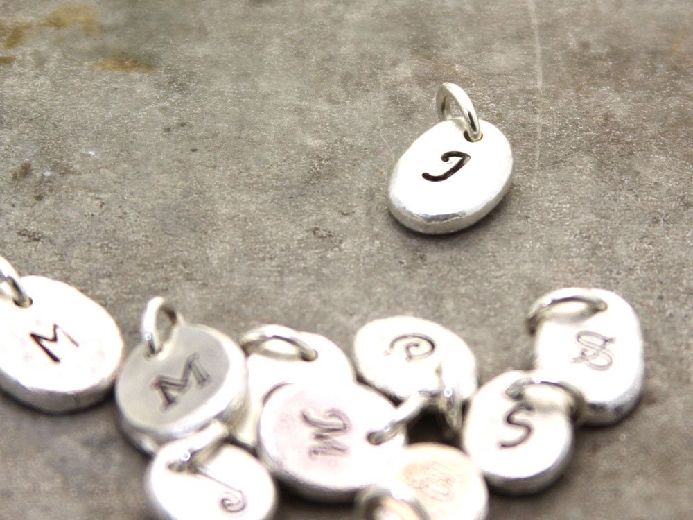 Recycled Sterling Silver Pebble Add a Charm x 2