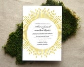 Art Deco Burst Wedding Invitation