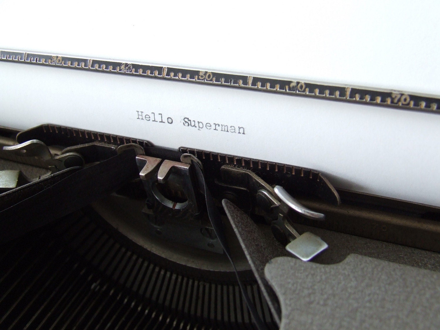 SUPERMAN TYPEWRITER 1940's Manual Typewriter Steel Grey