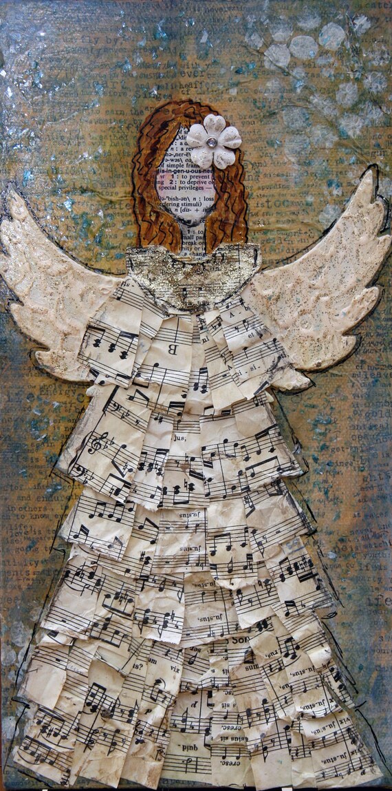 Mixed Media Original Art Angel