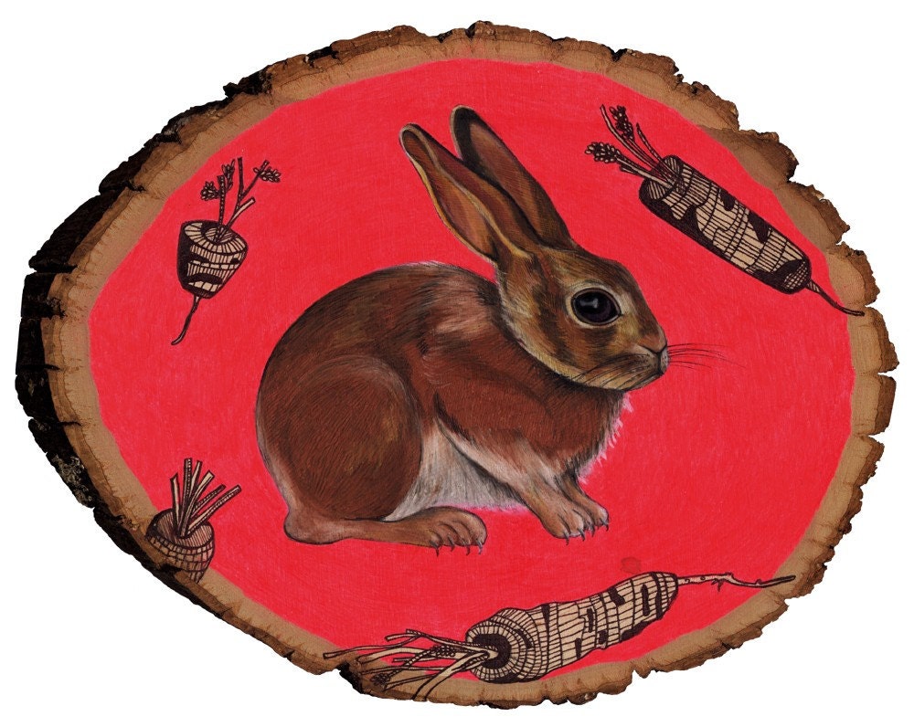 Bunnies Can't Cluck print 11x14