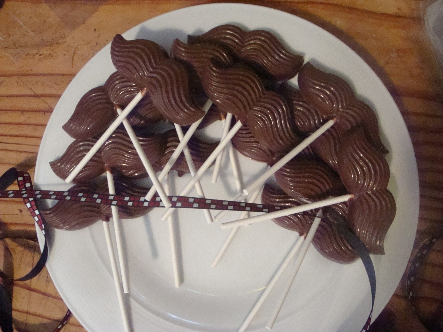 1 dozen Chocolate Mustache pops  Great for parties birthdays