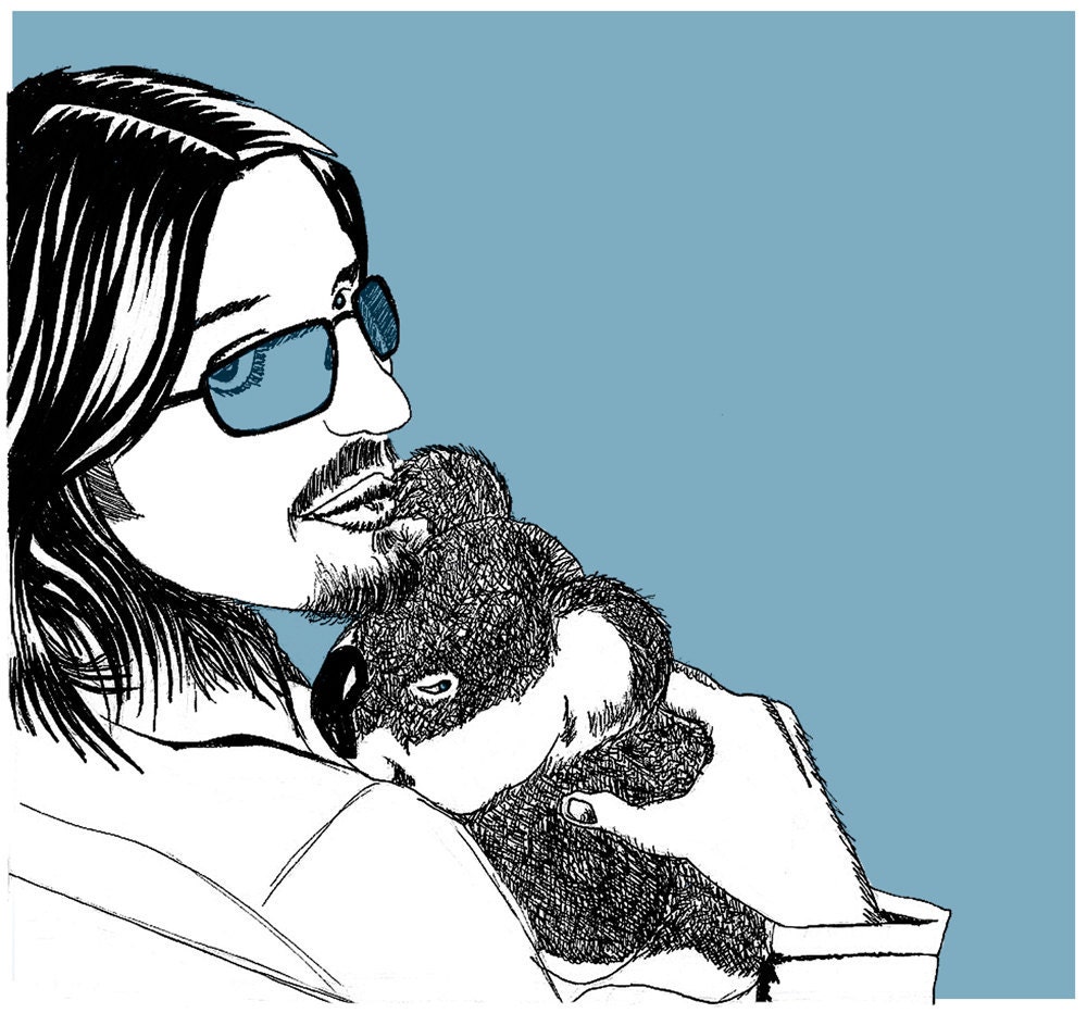 Mitch Hedberg screen printed art print "It's the cutest infestation ever" AP