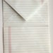 thank you cards with vintage notebook paper envelopes, primary school (set of 8)