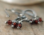 Little Trios - Garnet and Sterling Silver