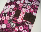 Peace and Love iPad case stand fabric cover