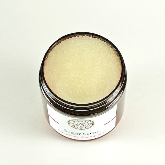 Strawberry and Champagne Sugar Scrub Sophisticated Fragrance  - Phthalate Free Paraben Free