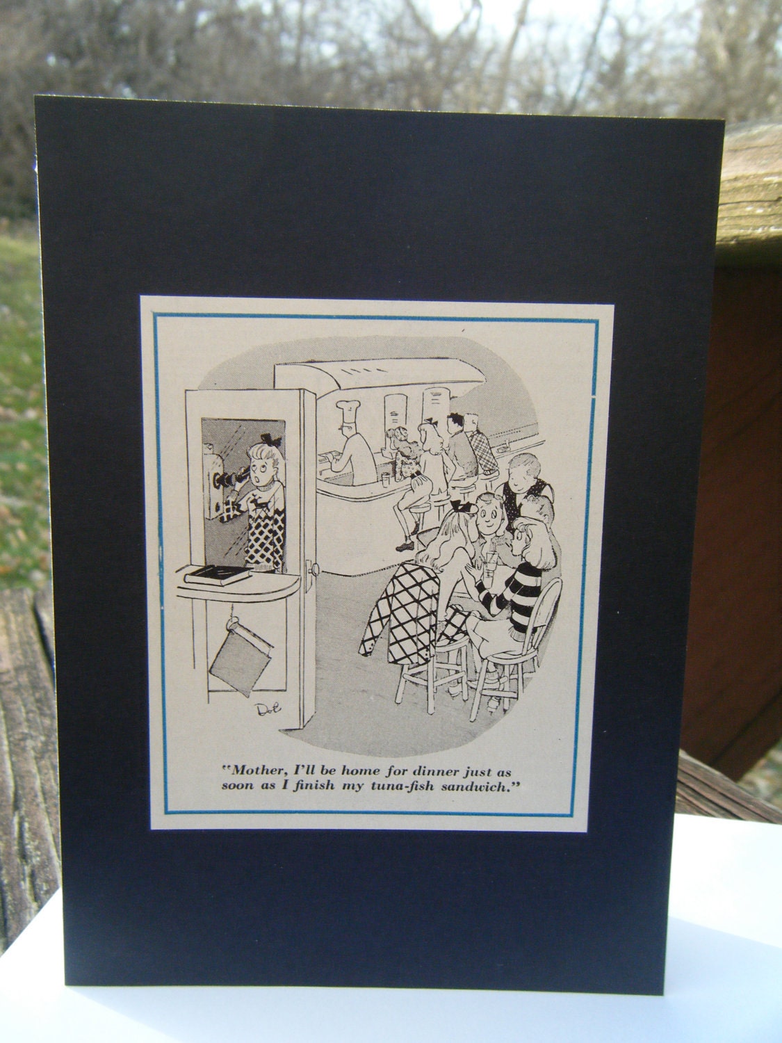 vintage magazine comic Mother's Day card