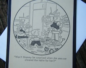 Vintage Family Circus Comic Mother's Day Card
