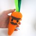 Monsieur Carrot Evil Mustache Plush Stuffed Toy