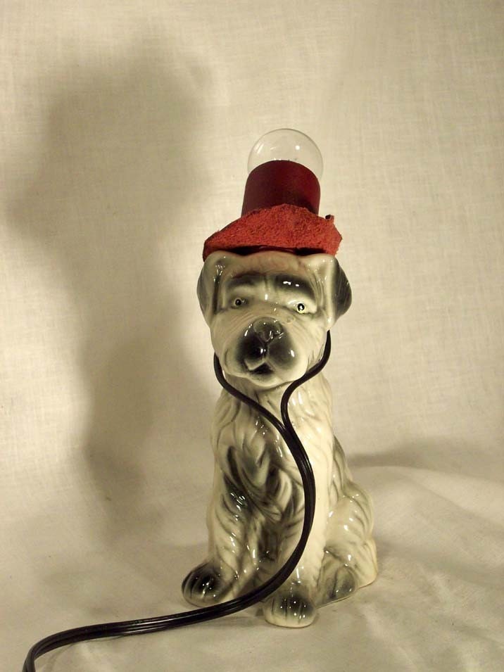 Dog with Hat Lamp Light