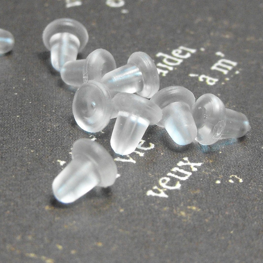 New 50 Pack 5mmX4mm Rubber Earring backings great jewelry supplies