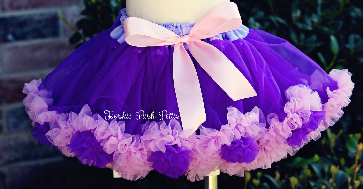 8 inch Pettiskirt Ready to Ship-Handmade Boutique Purple and Pink Infant-2T Pettiskirt Beautiful for Easter