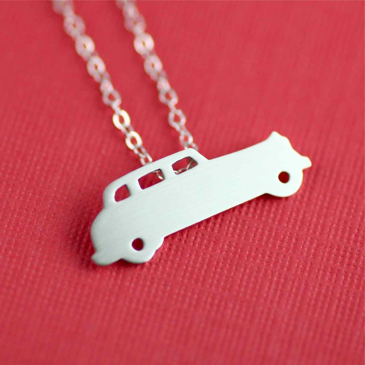 Vintage Rolls Royce Silhouette Necklace in Silver