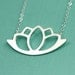Modern Silver Lotus Necklace