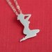 1950's Pin-Up Girl Silhouette Necklace in Silver