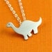 Darling Dinosaur Necklace in Silver