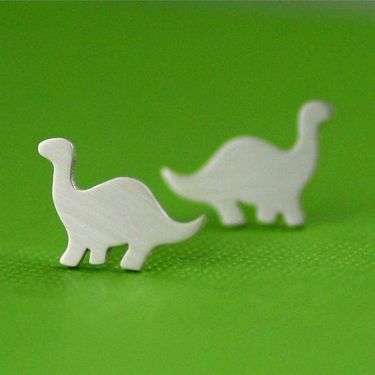 Tiny Darling Dinosaur Studs in Silver