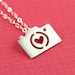 Camera Love Silhouette Necklace in Silver