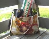 Modern tropical floral tote