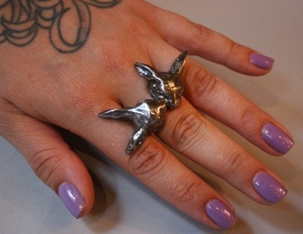 Bunny Love Ring in Silver