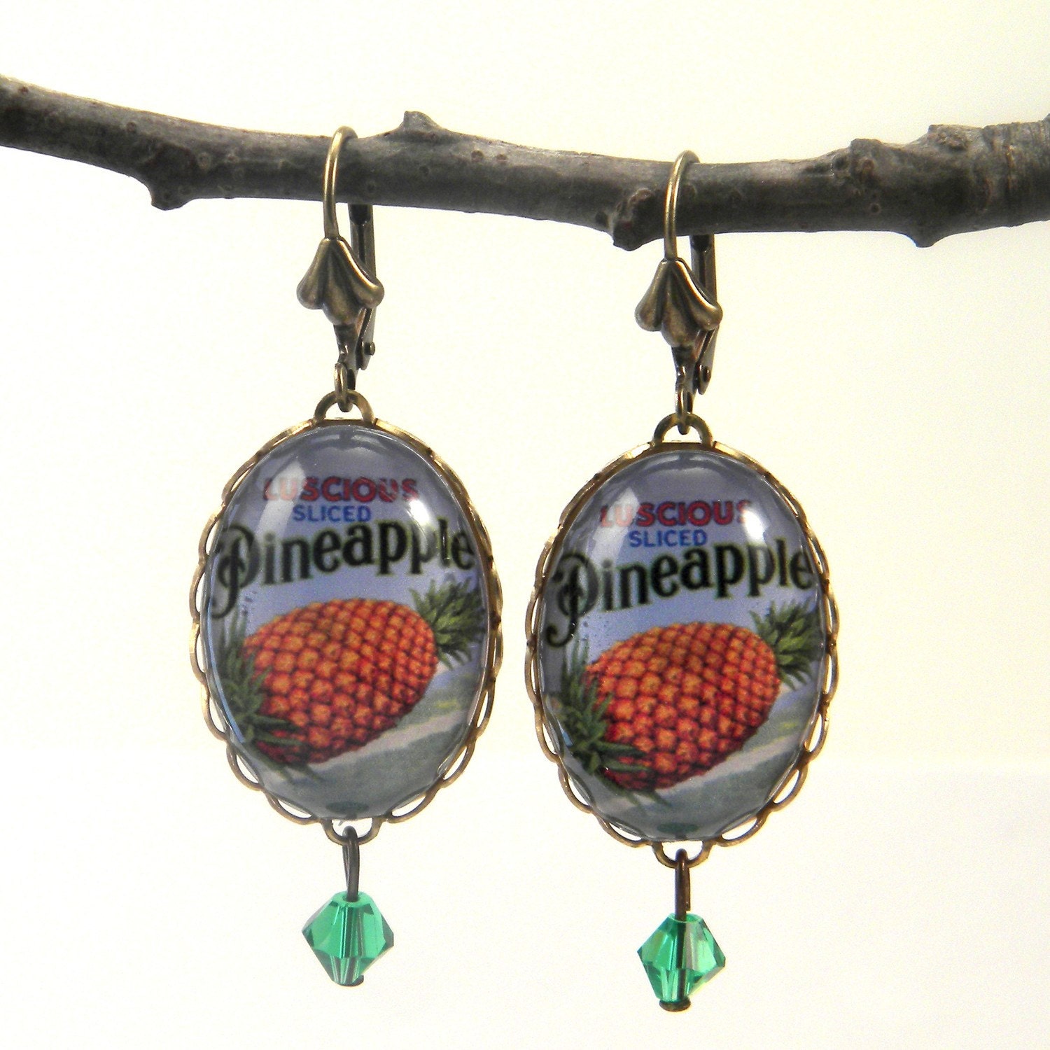 Luscious Pinapple Hawaiian Earrings A Hawaiian Punch