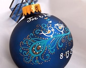 Peacock Wedding Ornament - Personalized