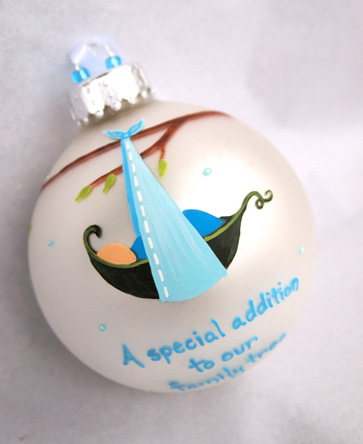New Addition Baby Ornament - Boy - Personalized