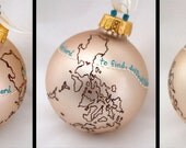 Custom Heart-in-2-Places Ornament