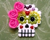 sugar skull brooch