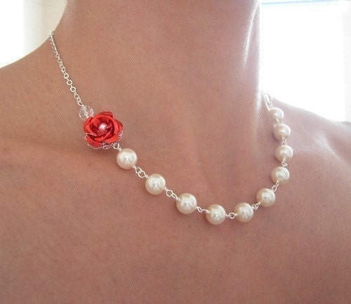 Red Rose Princess Necklace