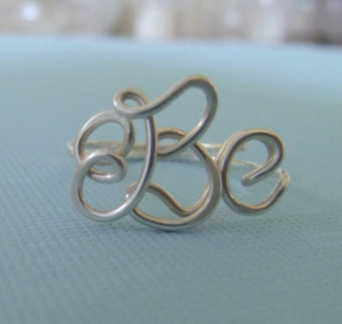 Handcrafted Monogram Ring (SS)