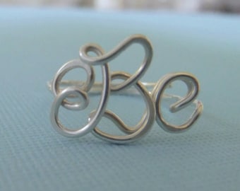Handcrafted Monogram Ring (SS)