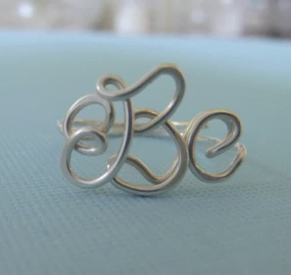 Handcrafted Monogram Ring (SS)