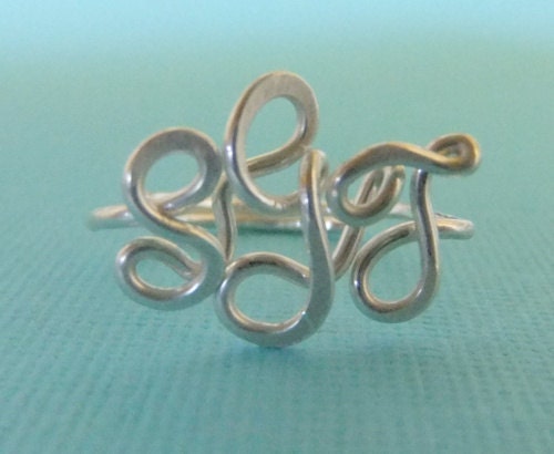 Handcrafted Monogram Ring (SS)
