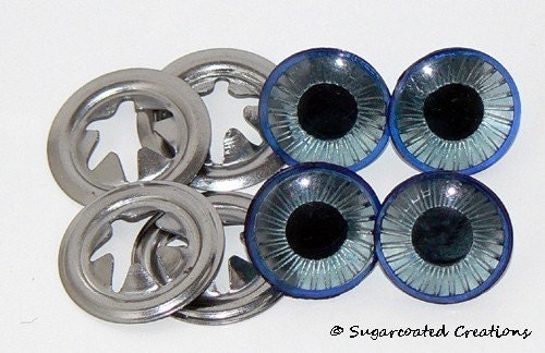 18mm Blue Eyes for Amigurumi, Plushie and other Crafts ( 2 pair )