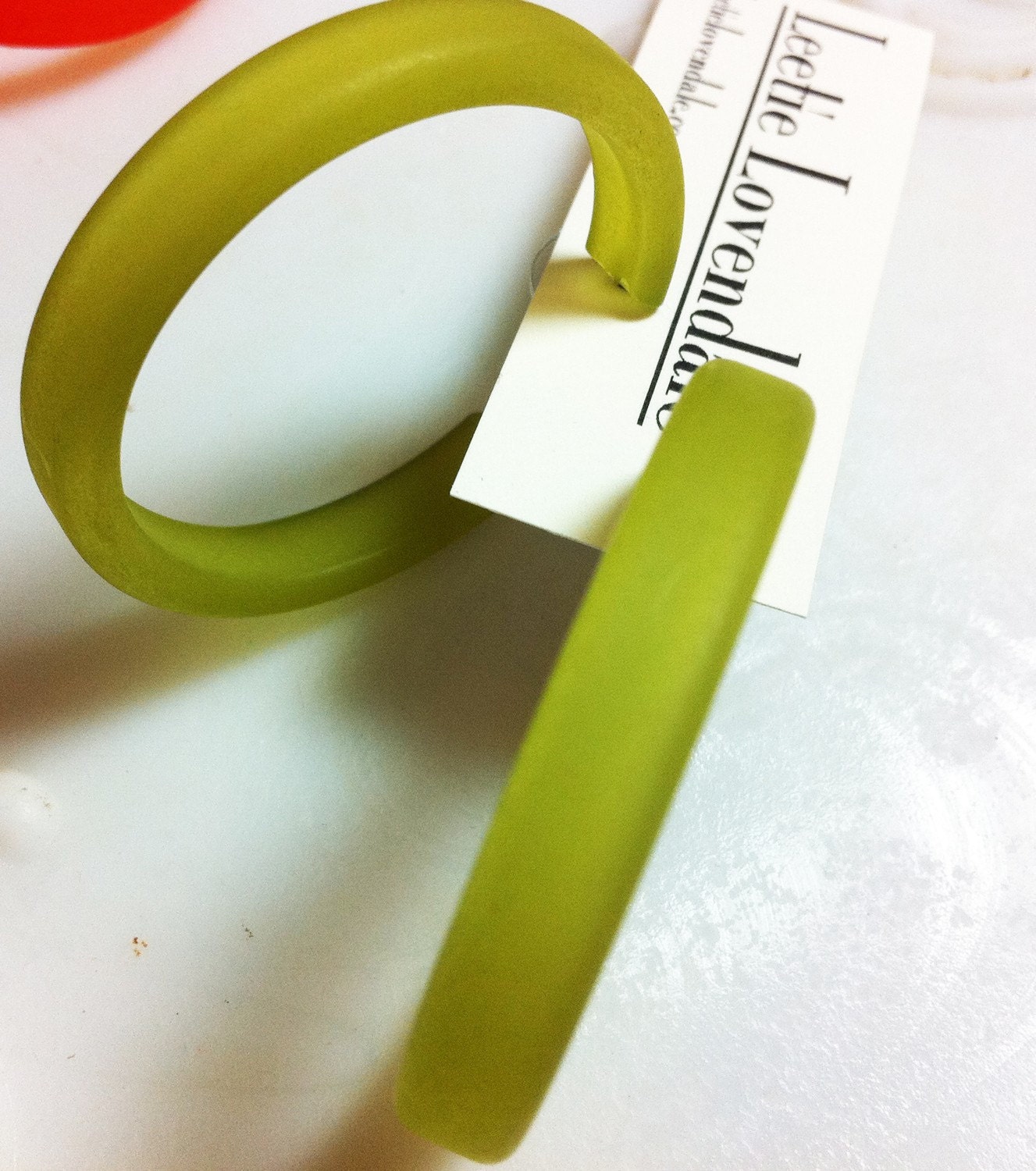 The Classic Hoop. Olive Green Frosted Hoops - lucite earrings