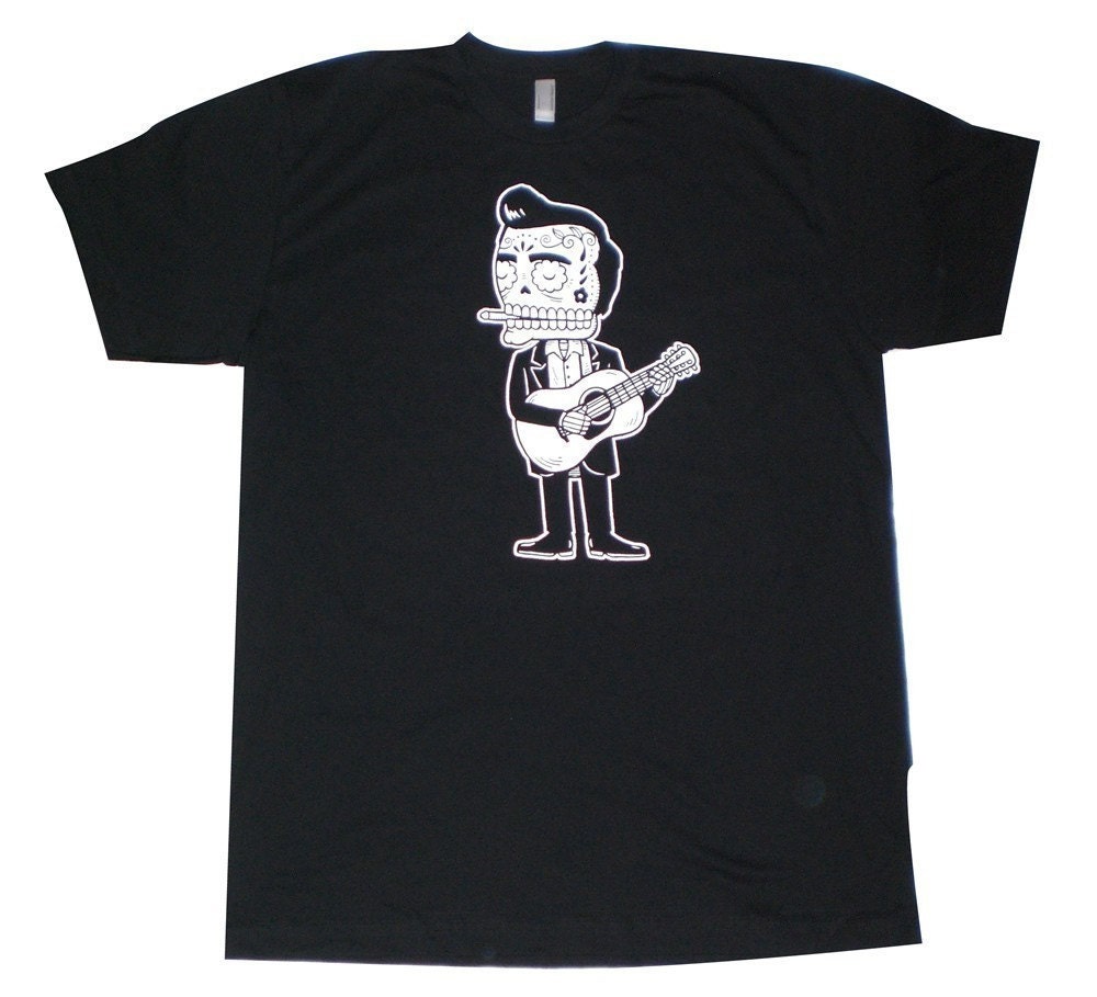 Johnny Cash Calavera Men's T-Shirt Small, Medium, Large, X-Large in 6 Colors