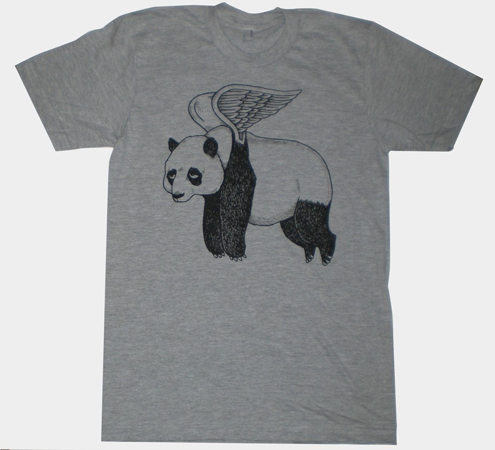Flying Panda Mens T-Shirt Small, Medium, Large, XL in 9 Colors