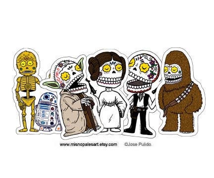 Calaveras Vinyl Sticker 5-Pack