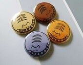 Sleepy Tabby Cats pinback buttons set of four