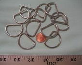 12 pcs - 1 dozen - D ring R 199 Silver Nickel 1 inch 24 mm for straps purse belt Valued 3.60