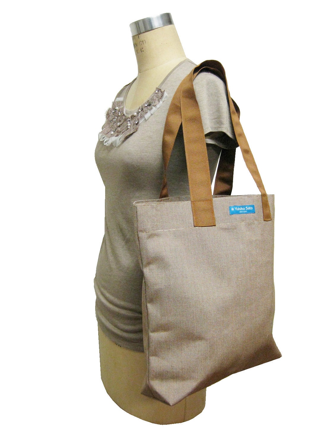T3 SUN MochaChino08 bucket shopping tote bag TESAGE by Yukiko Sato New York